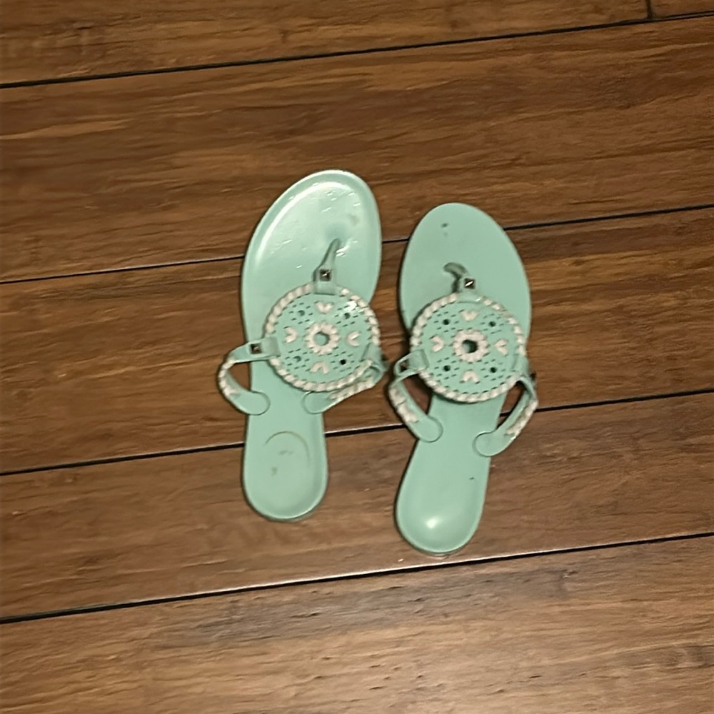 Jack Rogers Teal Georgica Jelly‎ Sandals